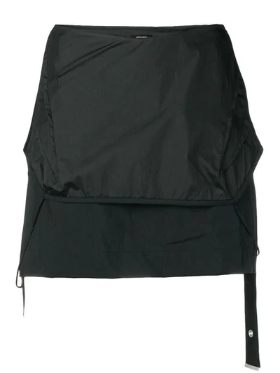Artica Arbox Folded Panel Mini Skirt In 0999 Black