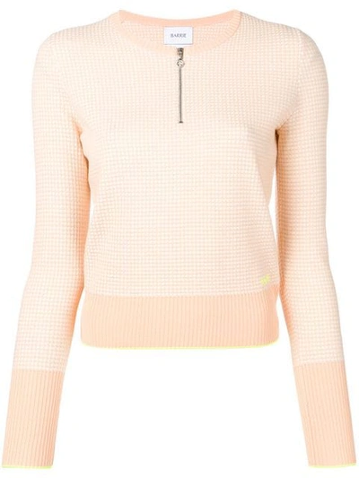 Barrie Waffle-knit Jumper In Orange