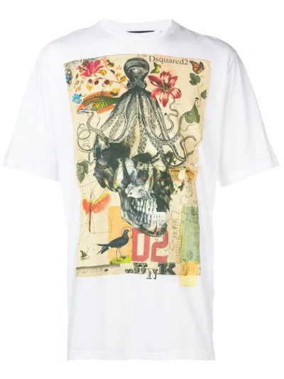 Dsquared2 Dsq2 Print T-shirt In White