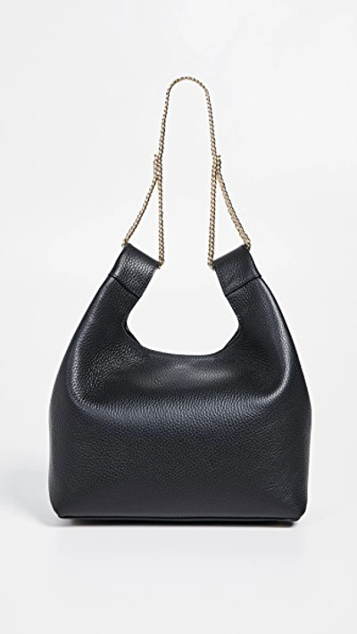 Hayward New Chain Bag In Black Pebble