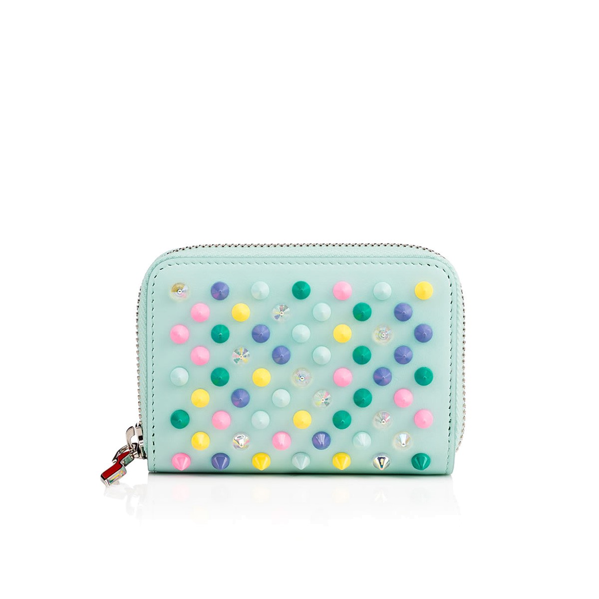 Christian Louboutin Panettone Spike-embellished Leather Coin Purse In ...