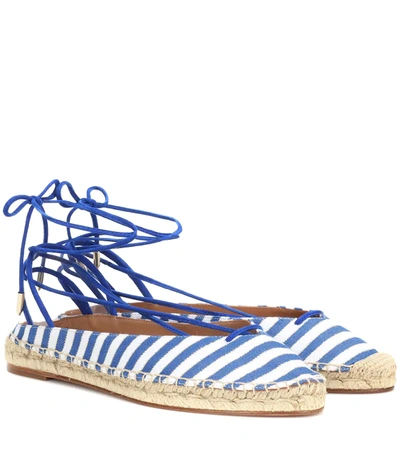 Aquazzura Minimalist Canvas Espadrilles In White