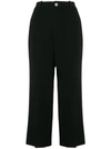 Gucci Pleated Cropped Trousers In Black