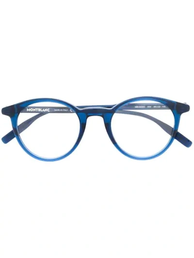 Montblanc Mb0009o 003 Glasses In Blue