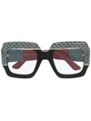 Gucci Eyewear Eckige 'gg0484s 005' Sonnenbrille - Schwarz In Black