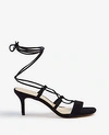 Ann Taylor Magdalena Wrap Heeled Sandals In Black