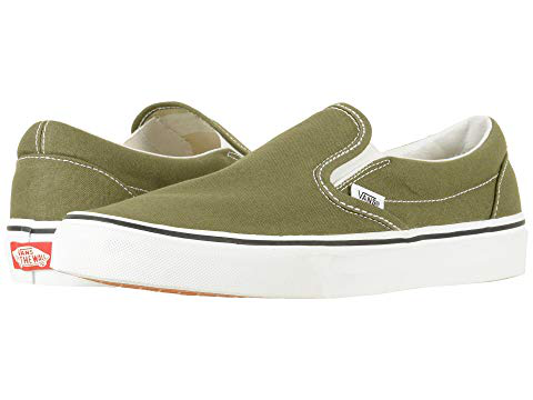 winter moss vans slip ons