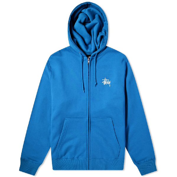 Stussy Basic Zip Hoody In Blue ModeSens