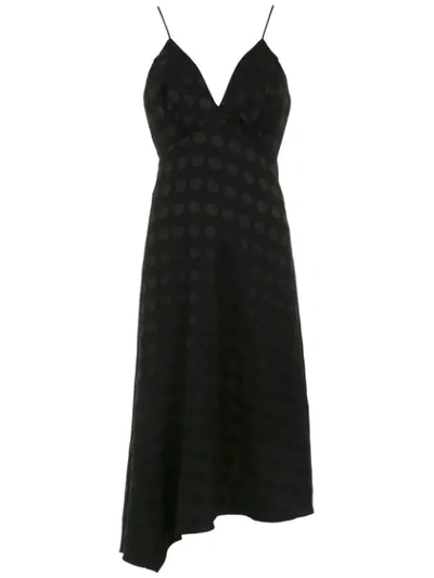 Tufi Duek Asymmetric Jacquard Dress - Black
