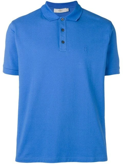 Pringle Of Scotland Logo Polo Shirt In Blue