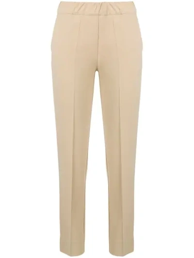 D-exterior Mid Rise Tailored Trousers In Neutrals