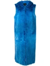 Liska Malottika Long Gilet In Blue