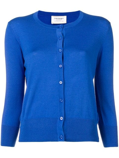 Snobby Sheep Buttoned Up Cardigan In Blue