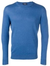 Drumohr Knitted Sweatshirt In Blue