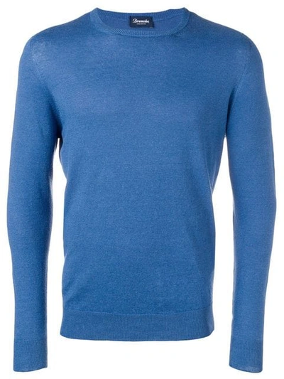 Drumohr Knitted Sweatshirt In Blue