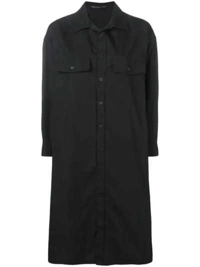 Yohji Yamamoto Invitation Shirt Dress In Black