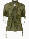 Dsquared2 Eileen Ruffle Blouse In Green