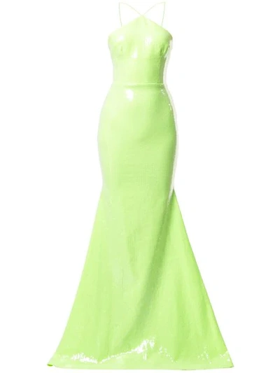 Alex Perry Sequin Aleta Dress - Green