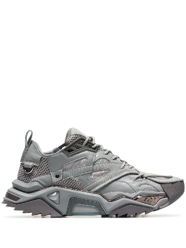 Calvin Klein 205w39nyc Grey Strike 205 Low-top Leather Sneakers | ModeSens