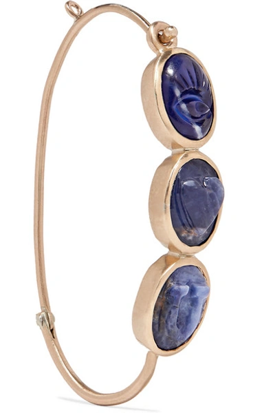 Pascale Monvoisin I Love You 9-karat Gold Sodalite Earring