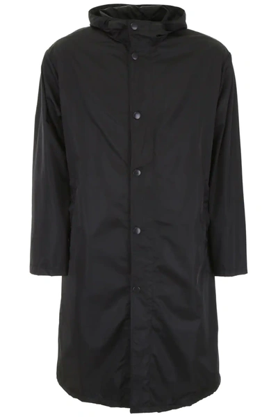 Kenzo Logo Raincoat In Black