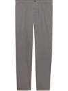 Gucci Cotton Drill Chinos In Grey