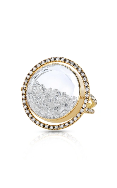 Moritz Glik Movable Diamond Kaleidoscope Shaker Ring In White | ModeSens