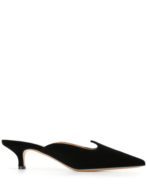 velvet kitten heels