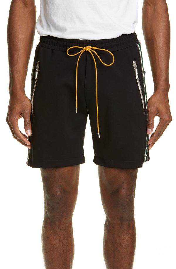 Rhude Traxedo Shorts In Black/ Gold/ Green | ModeSens