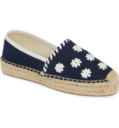 Jack Rogers Jack Rodgers Women's Palmer Embellished Espadrille Flats In Midnight/ White Fabric