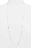 Gorjana Chloe Mini Station Dangle Necklace, 35 In Rose Gold