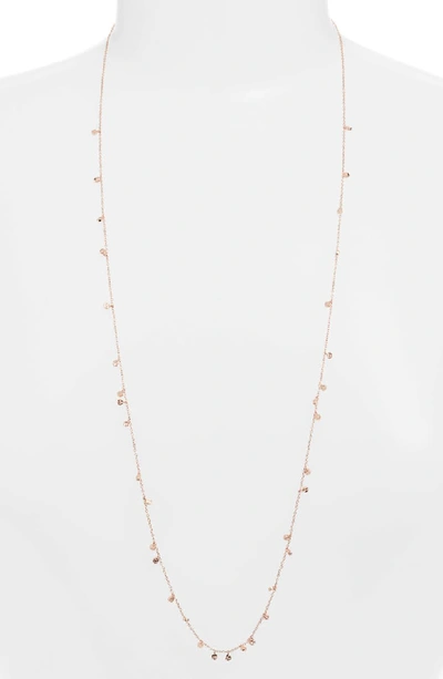 Gorjana Chloe Mini Station Dangle Necklace, 35 In Rose Gold