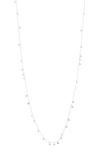 Gorjana Chloe Mini Station Dangle Necklace, 35 In Silver