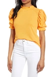 Aqua Puff-sleeve Top - 100% Exclusive In Tangerine