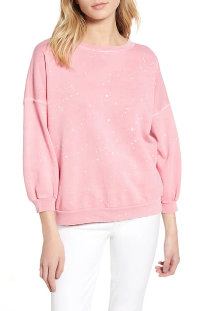 Allsaints Storn Splatter Sweatshirt In Pink