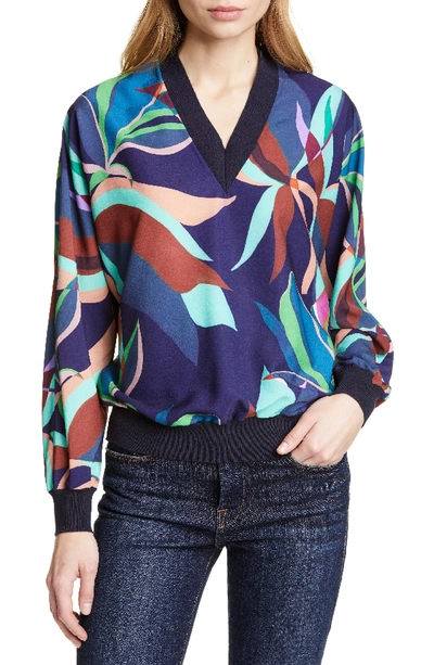 Ted Baker Byssie Supernatural-print Sweater In Navy