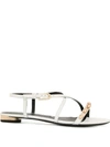 Stella Luna Chain Strap Sandals In White