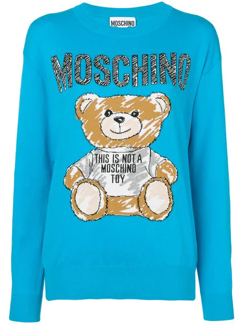 moschino teddy bear jumper mens