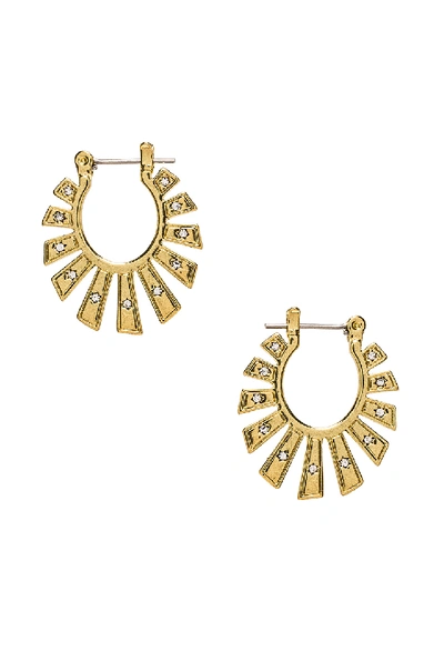 Luv Aj The Whimsy Flare Mini Hoops In Gold