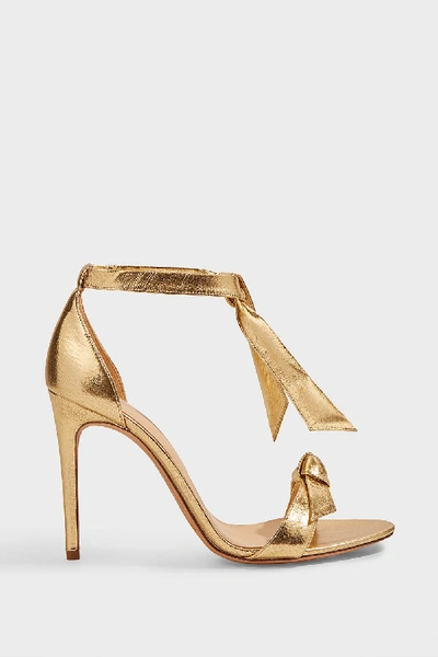 Alexandre Birman Clarita Bow-embellished Sandals, It37 In Y Gold