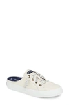 Sperry Crest Vibe Mule In White Canvas