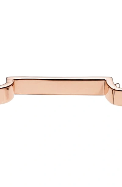 Monica Vinader Signature Petite Diamond Bangle In Rose Gold