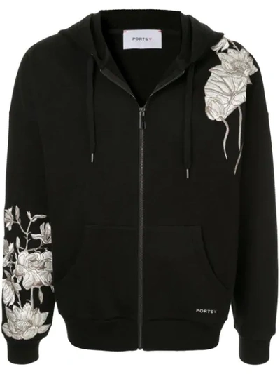 Ports V Embroidered Sweatshirt In Black