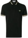 Fred Perry X Art Comes First Contrast Logo Polo Shirt - Black