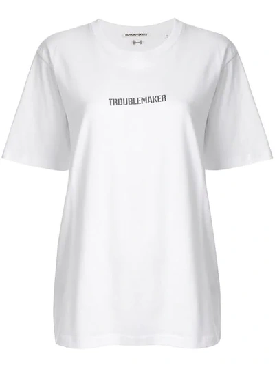 Boyarovskaya Oversized Slogan T-shirt In White