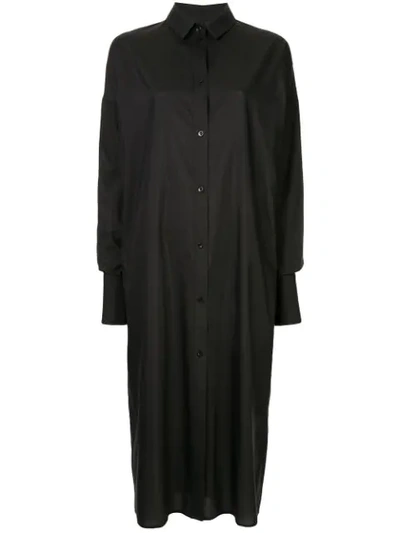 Boyarovskaya Oversized Shirt Dress In Black