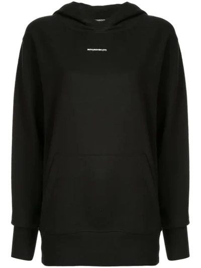 Boyarovskaya Mini Logo Hoodie In Black