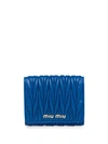 Miu Miu Matelassé Wallet - Blue