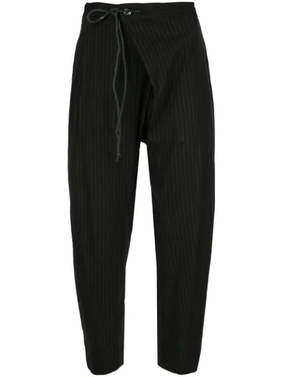 Attachment Pinstriped Tapered Trousers In 934