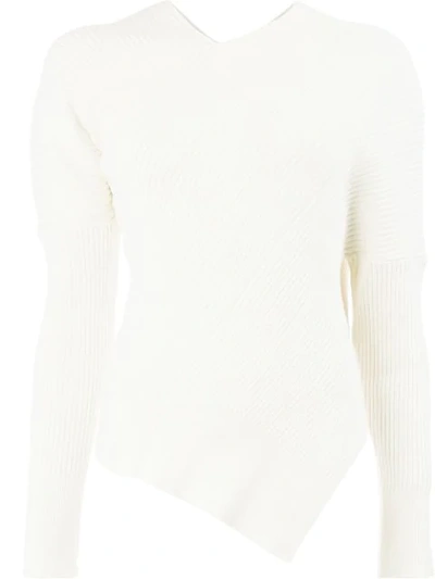 Aalto Ribbed Knit Top In White